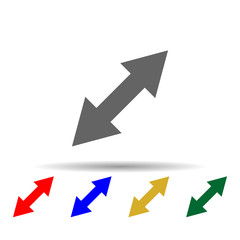 Poster - Arrow, size multi color style icon. Simple glyph, flat vector of arrows icons for ui and ux, website or mobile application