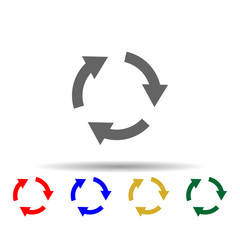 Poster - Arrow, recycle multi color style icon. Simple glyph, flat vector of arrows icons for ui and ux, website or mobile application