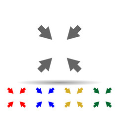 Poster - Arrow, size multi color style icon. Simple glyph, flat vector of arrows icons for ui and ux, website or mobile application on white background