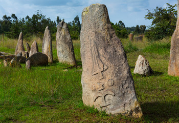 Wall Mural - tiya stele field, naciones, ethiopia, africa