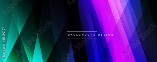 Fotomural Dynamic trendy simple fluid color gradient abstract background with line effects