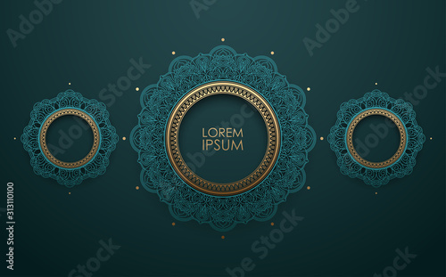 Fotografía Vintage decorative circle ornament background