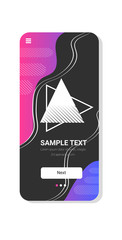 Poster - dynamical colored forms abstract background gradient banner fluid color template modern graphic elements smartphone screen online mobile app copy space vertical vector illustration