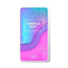 Poster - web template dynamical colorful gradient abstract banner flowing liquid shape fluid color smartphone screen online mobile app memphis style vector illustration