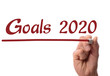 © Andreas Berheide - Goals 2020, hand with red marker