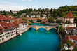 Bern the capital of Switzerland with Aare River