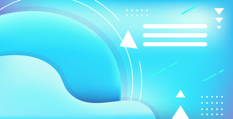 Poster - web template with blank bars dynamical colorful gradient abstract banner flowing liquid shape fluid color horizontal vector illustration