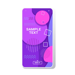 Poster - web template dynamical colorful gradient abstract banner flowing liquid shape fluid color smartphone screen online mobile app memphis style vector illustration