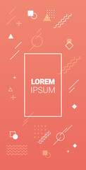 Poster - abstract background banner minimal design cover template for decoration presentation poster memphis style vertical copy space vector illustration