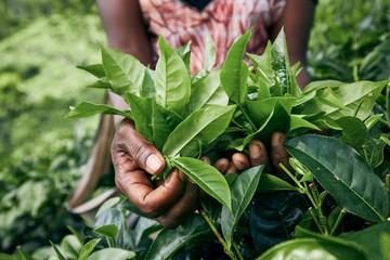 Harvest on tea plantation