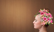 © ra2 studio - Blossomed head with colorful flowers and spring concept