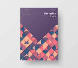 Amazing business presentation vector A4 vertical orientation front page mock up. Modern corporate report cover abstract geometric illustration design layout. Company identity brochure template.