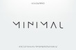 Minimal, an Abstract technology science alphabet font. digital space typography vector illustration design