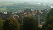 Aerial View Of Arundel Castle And The South Downs National Park In West Sussex, England, UK