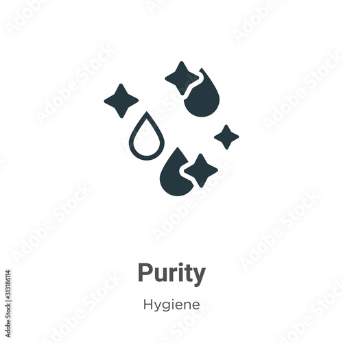 Fotografía Purity glyph icon vector on white background