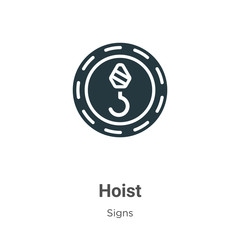 Poster - Hoist glyph icon vector on white background. Flat vector hoist icon symbol sign from modern signs collection for mobile concept and web apps design.