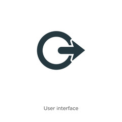 Poster - logout glyph icon vector on white background. flat vector logout icon symbol sign from modern user i