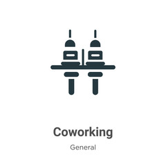 Poster - Coworking glyph icon vector on white background. Flat vector coworking icon symbol sign from modern general collection for mobile concept and web apps design.