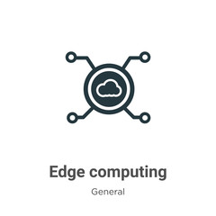 Poster - Edge computing glyph icon vector on white background. Flat vector edge computing icon symbol sign from modern general collection for mobile concept and web apps design.