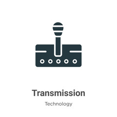Poster - Transmission glyph icon vector on white background. Flat vector transmission icon symbol sign from modern technology collection for mobile concept and web apps design.