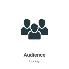 Poster - Audience glyph icon vector on white background. Flat vector audience icon symbol sign from modern hockey collection for mobile concept and web apps design.