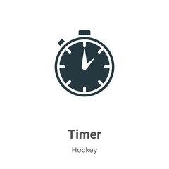 Poster - timer glyph icon vector on white background. flat vector timer icon symbol sign from modern hockey c