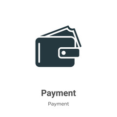 Poster - Payment glyph icon vector on white background. Flat vector payment icon symbol sign from modern payment collection for mobile concept and web apps design.