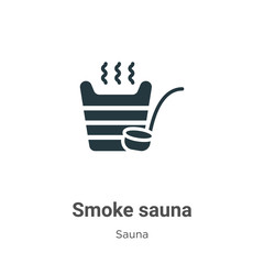 Poster - Smoke sauna glyph icon vector on white background. Flat vector smoke sauna icon symbol sign from modern sauna collection for mobile concept and web apps design.