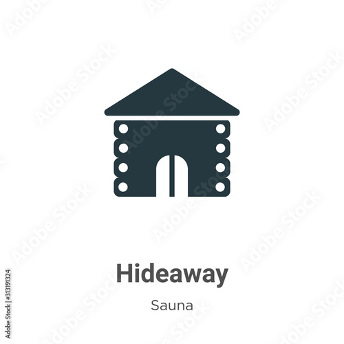 Cuadros en Lienzo Hideaway glyph icon vector on white background