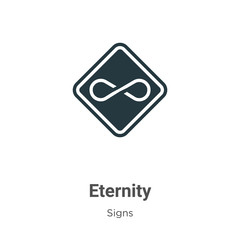 Poster - Eternity glyph icon vector on white background. Flat vector eternity icon symbol sign from modern signs collection for mobile concept and web apps design.