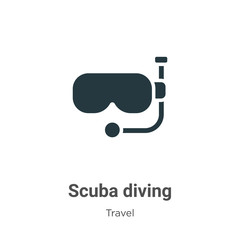 Poster - scuba diving glyph icon vector on white background. flat vector scuba diving icon symbol sign from m