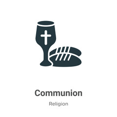Poster - Communion glyph icon vector on white background. Flat vector communion icon symbol sign from modern religion collection for mobile concept and web apps design.