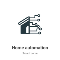 Poster - Home automation glyph icon vector on white background. Flat vector home automation icon symbol sign from modern smart home collection for mobile concept and web apps design.