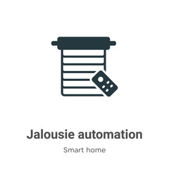 Poster - Jalousie automation glyph icon vector on white background. Flat vector jalousie automation icon symbol sign from modern smart home collection for mobile concept and web apps design.