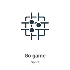 Poster - go game glyph icon vector on white background. flat vector go game icon symbol sign from modern spor