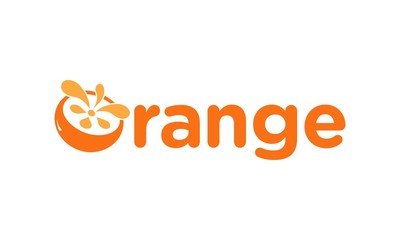 Canvas Print - Orange fruit for logo design vector editable