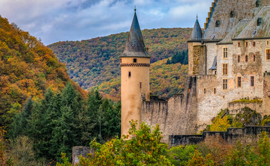 Wall Mural - Vianden Castle, Luxembourg's best preserved monument, one of the largest castles West of the Rhine Romanesque style