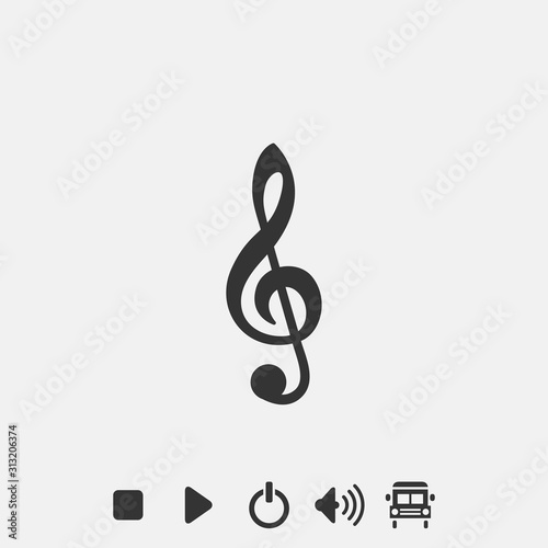 Cuadros en Lienzo melody icon vector illustration symbol