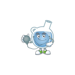 Sticker - Blue potion cartoon character style in a Doctor costume with tools