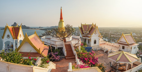 Wall Mural - Wat Khao Chong Krachok buddhist temple in Prachuap Khiri Khan, Thailand