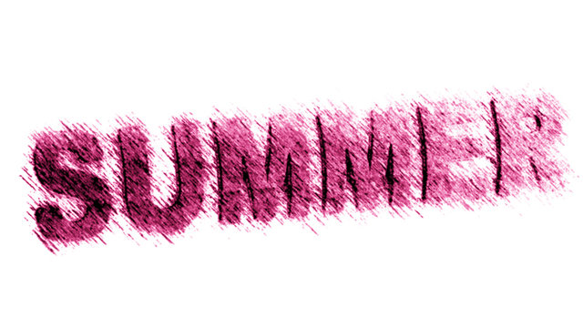 Summer in white background. Illustration.