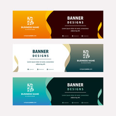 Wall Mural - modern web banners template with diagonal elements for a photo. universal design for advertising bus