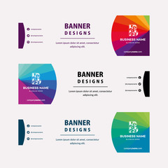 Wall Mural - modern web banners template with diagonal elements for a photo. universal design for advertising bus