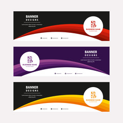 Wall Mural - flat designs web banners template with diagonal elements for a photo. universal design for advertisi