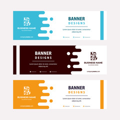 Wall Mural - flat designs web banners template with diagonal elements for a photo. universal design for advertisi