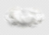 Fototapeta  - Cloud of fog, smoke, urban smog. Realistic isolated cloud on transparent background.