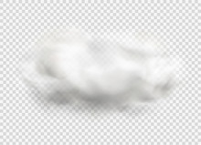 Cloud Of Fog, Smoke, Urban Smog. Realistic Isolated Cloud On Transparent Background.