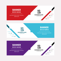 Wall Mural - flat designs web banners template with diagonal elements for a photo. universal design for advertisi