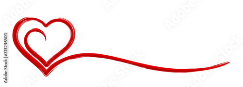 Photographie Symbol of the stylized red heart.
