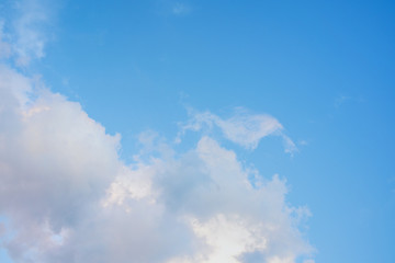 Wall Mural - clouds and blue sky in the weather day outdoor nature environment abstract background